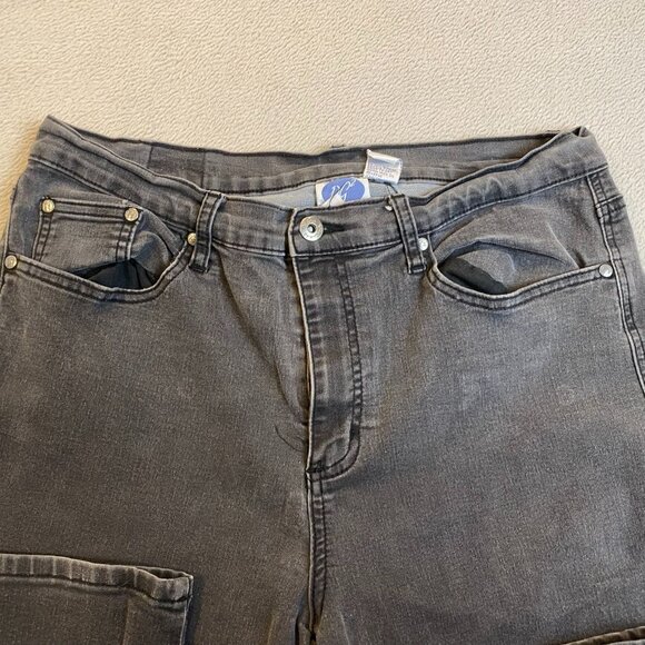 Diana Gillman Womans Jeans 14 Mid-Rise Slim Fit Embellished Pocket Detail - Picture 13 of 16